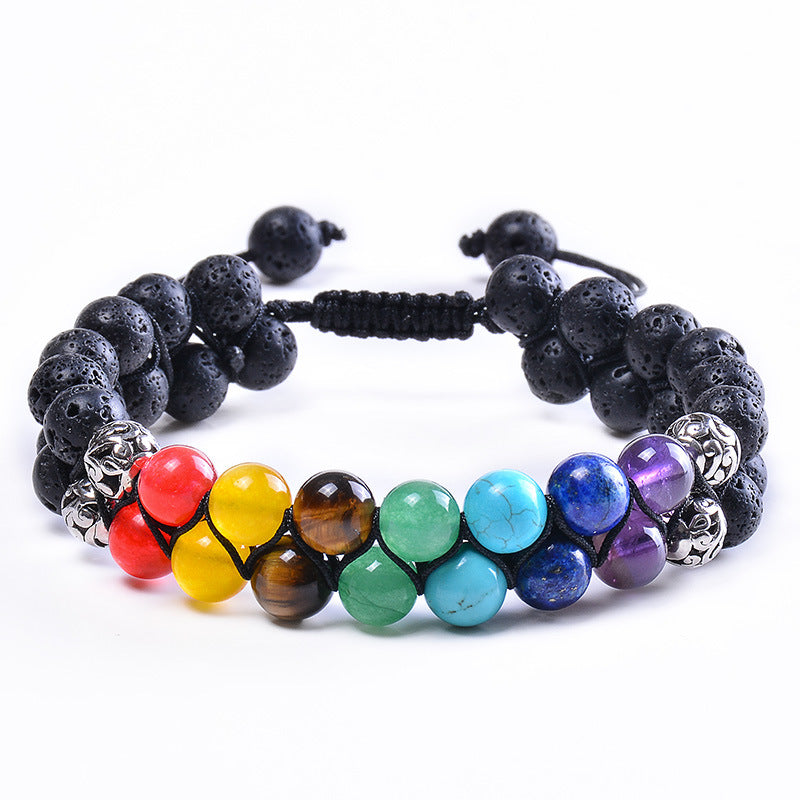 Seven Chakra Stone Bracelet - Energy Bracelet