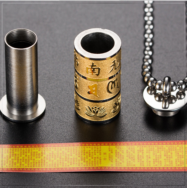 Tibetan Prayer Wheel - Spinning Buddhist Mantra Necklace