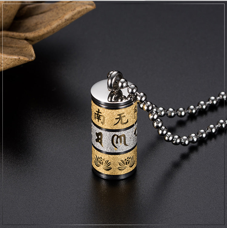 Tibetan Prayer Wheel - Spinning Buddhist Mantra Necklace