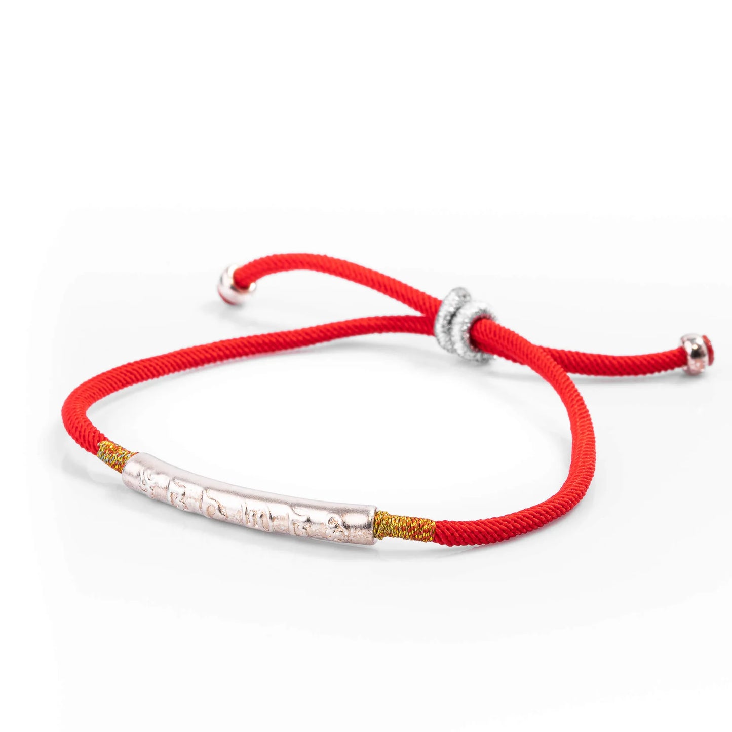 Tibetan Red String Bracelet - Buddhist Lucky Charm