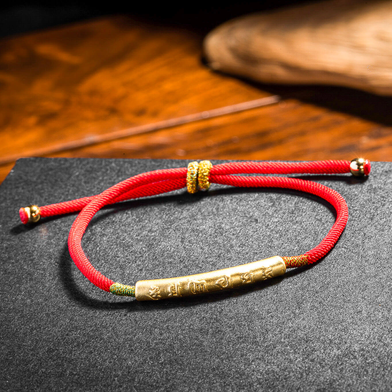 Tibetan Red String Bracelet - Buddhist Lucky Charm