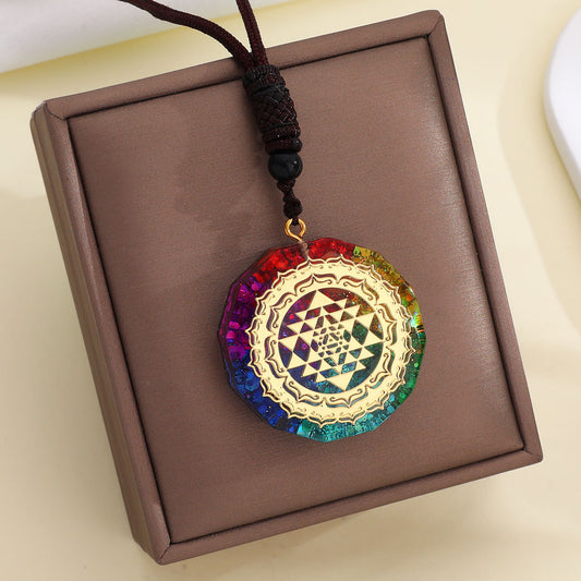 Chakra Orgonite Necklace - Balances Orgone Energy & EMF Protection