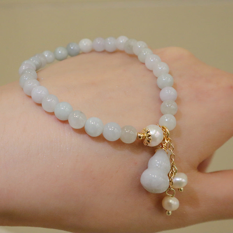 Light Green Jade Wu Lou Amulet Bracelet