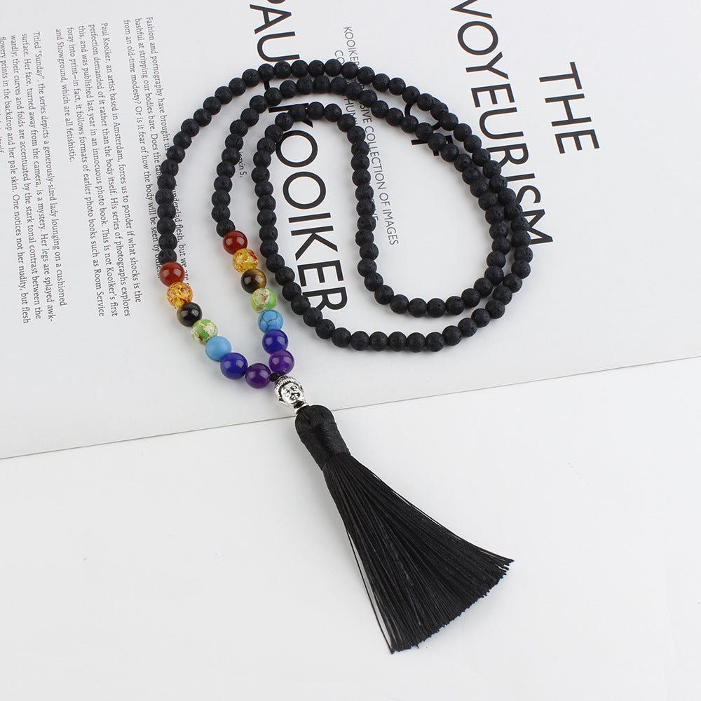 Seven Chakras Tassel Necklace - Energy Necklace