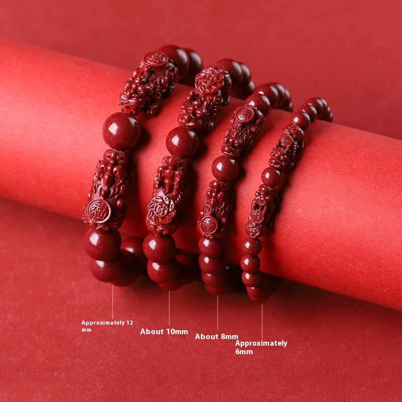 Cinnabar Pixiu bracelet - to attract wealth