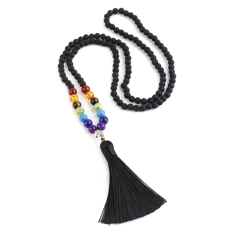 Seven Chakras Tassel Necklace - Energy Necklace