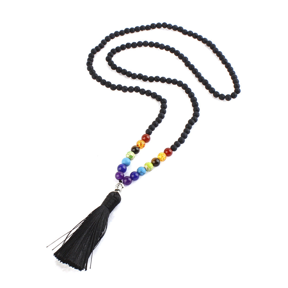 Seven Chakras Tassel Necklace - Energy Necklace