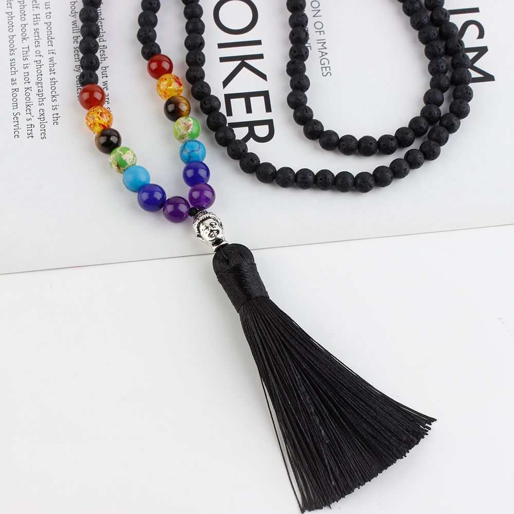 Seven Chakras Tassel Necklace - Energy Necklace