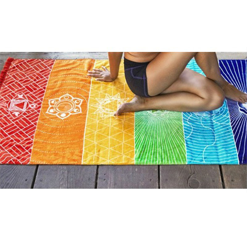 7 Chakra Yoga Mat - Meditation Rug - Tapestry