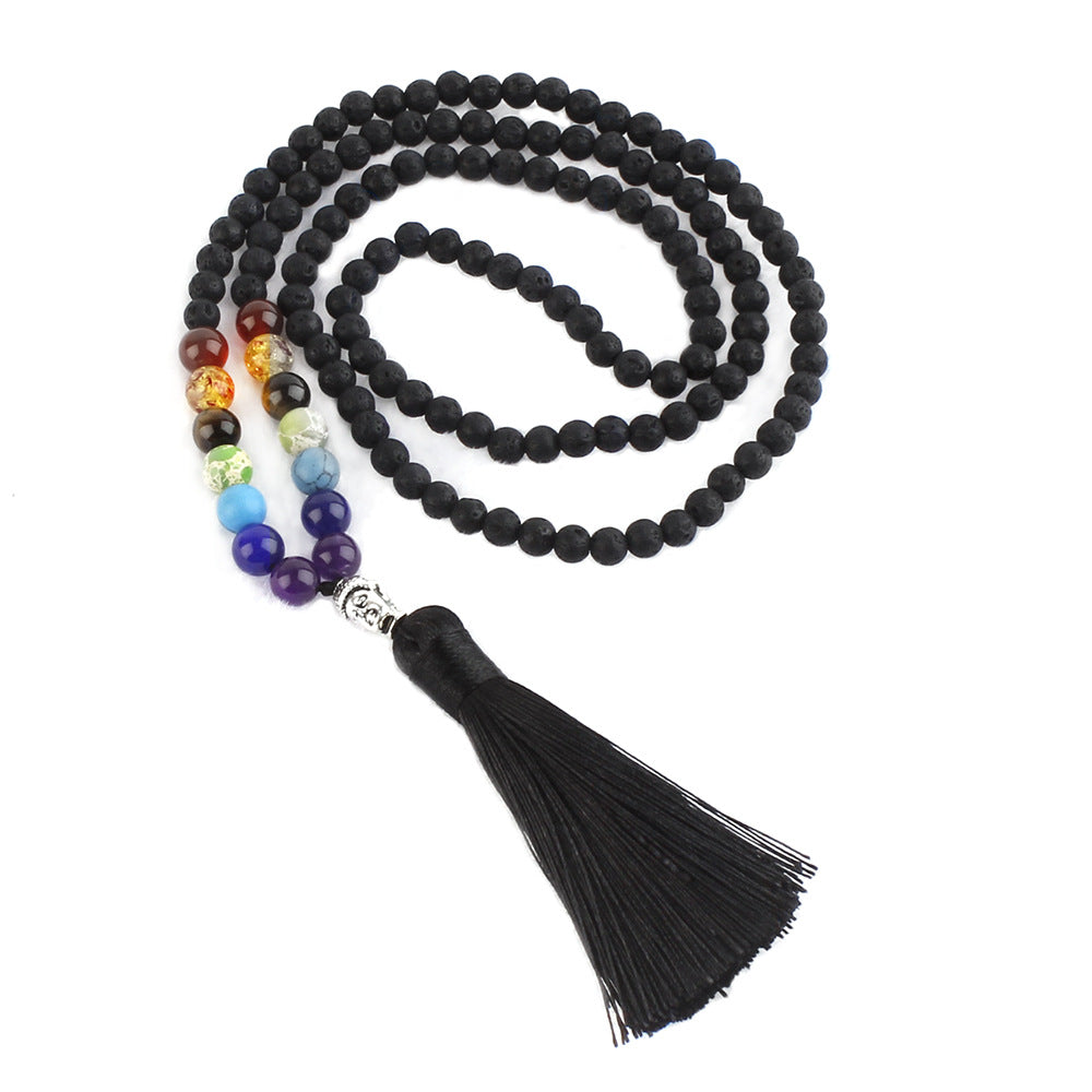 Seven Chakras Tassel Necklace - Energy Necklace