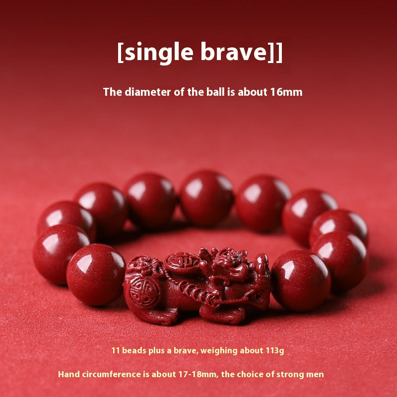 Cinnabar Pixiu bracelet - to attract wealth